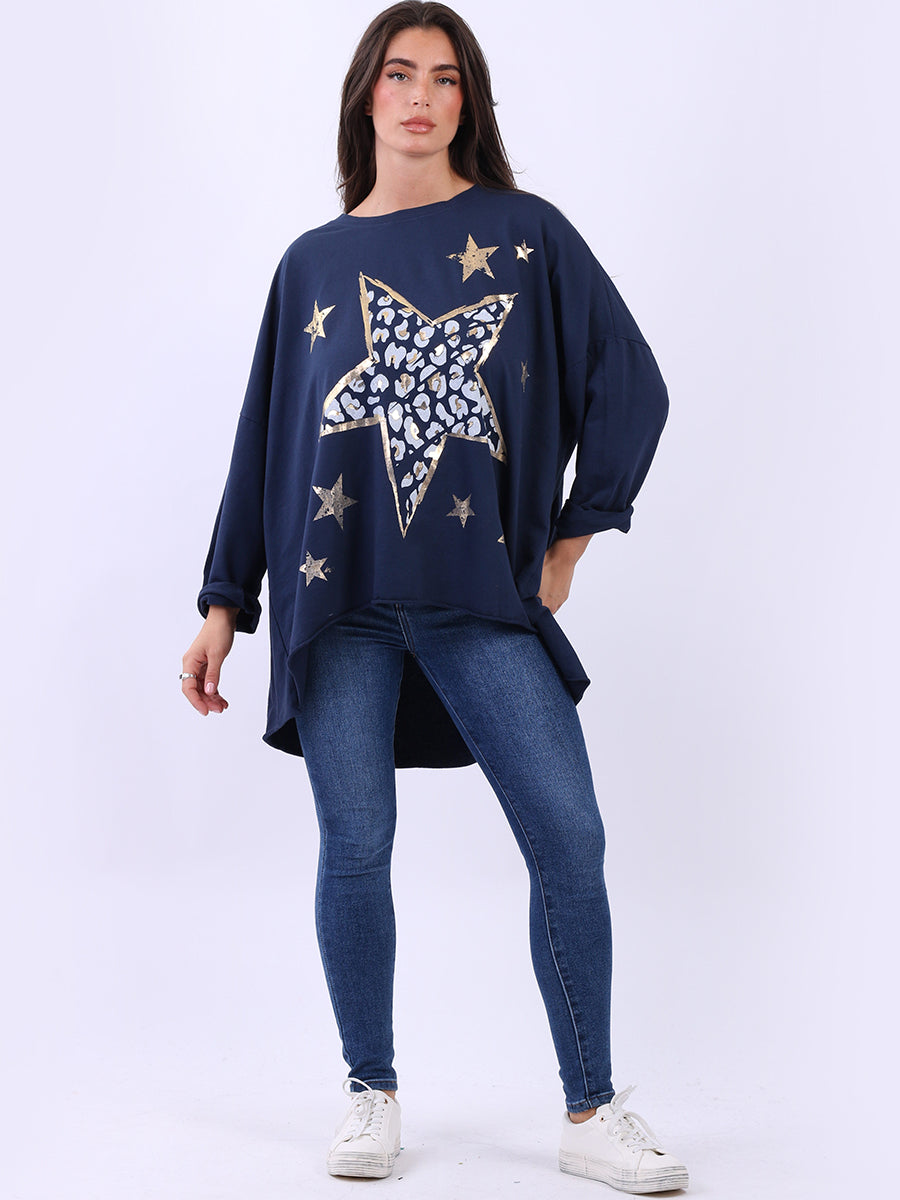 Oversized Fil Star Shirt Navy