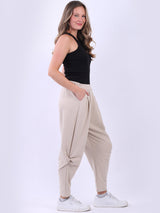 Ladies Pleated Comfy Wooly Trouser