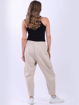 Ladies Pleated Comfy Wooly Trouser