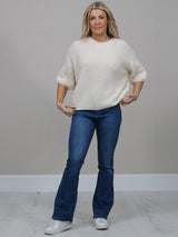  Knitted Baggy Jumper Beige