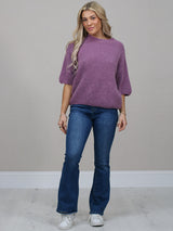 Knitted Baggy Jumper Lilac