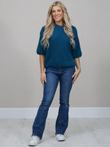 Knitted Baggy Jumper Teal