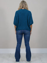 Solid Knitted Crop Baggy Jumper