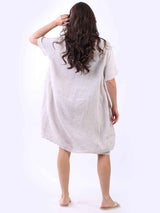 Plus Size Linen Lagenlook Midi Swing Dress