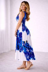 Printed Sleeveless Boho Plus Size Maxi Dress