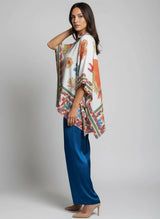 Button Down Batwing Oversized Top