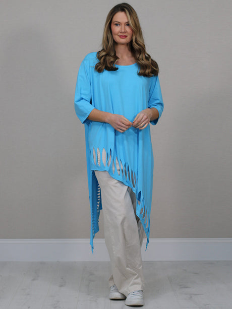 Plus Size Cotton Top Azure