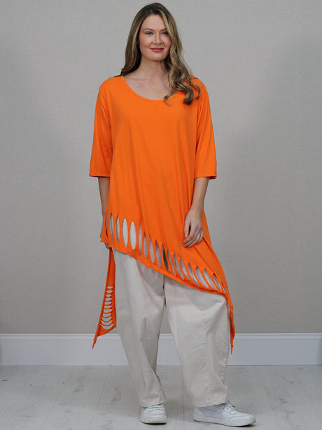 Plus Size Cotton Top Orange