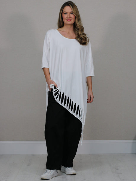 Plus Size Cotton Top White