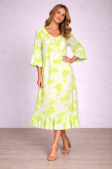 Plus Size Digital Print Lagenlook Maxi Dress