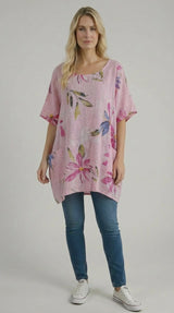 Plus Size Cotton Top Pink