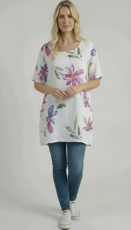 Plus Size Cotton Top White