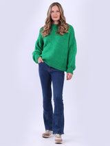 Batwing Knitted Jumper Green