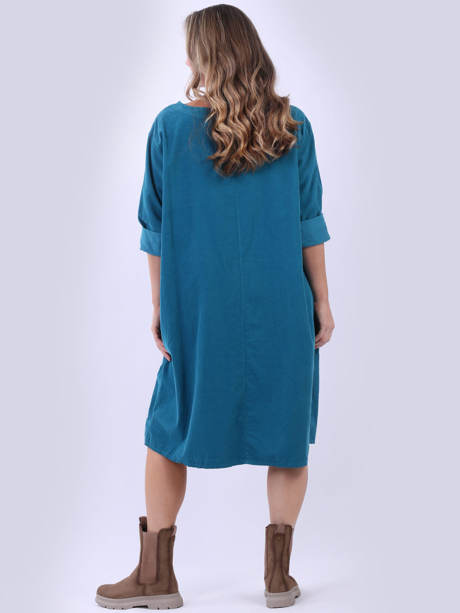 Chic Women Plain Cotton Midi Dress