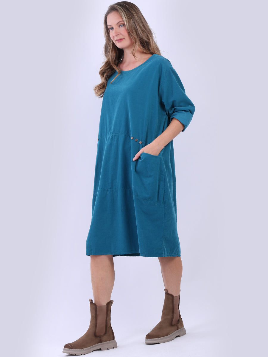 Chic Women Plain Cotton Midi Dress