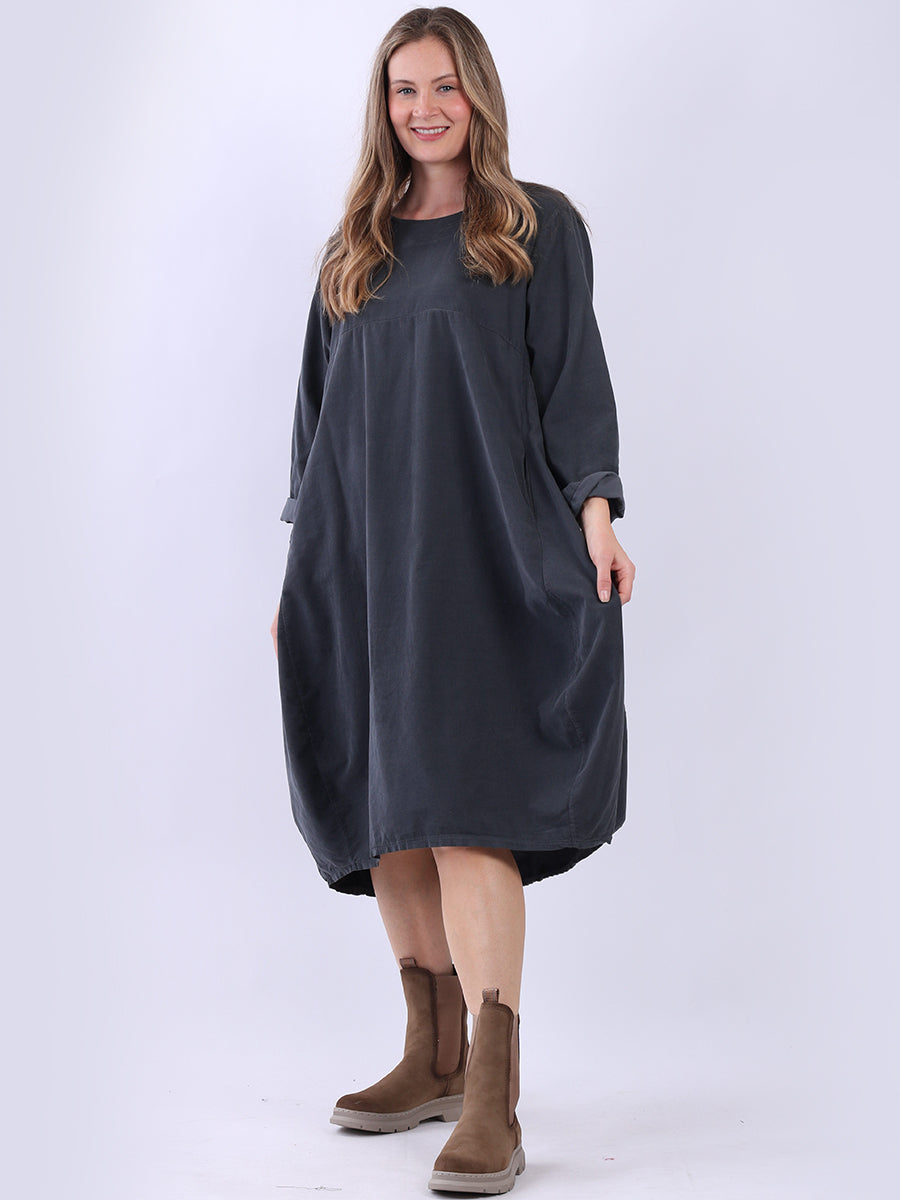 Cotton Corduroy Lagenlook Plus Size Dress