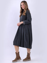 Cotton Corduroy Lagenlook Plus Size Dress