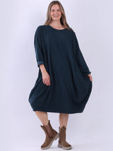 Cotton Corduroy Lagenlook Plus Size Dress