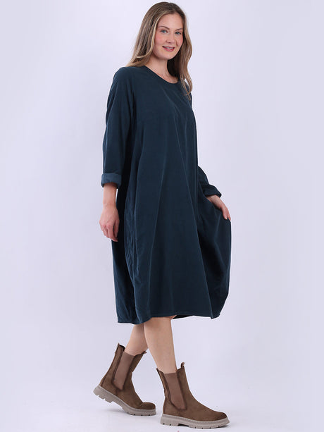 Cotton Corduroy Lagenlook Plus Size Dress