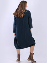 Cotton Corduroy Lagenlook Plus Size Dress