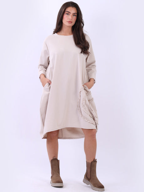 Women Plus Size Lagenlook Cotton Dress