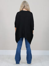 Sequin Ripped Heart Oversized Baggy T-Shirt