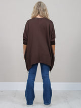 Sequin Ripped Heart Oversized Baggy T-Shirt