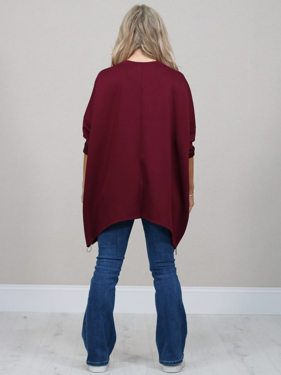 Sequin Ripped Heart Oversized Baggy T-Shirt