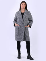 Double Breasted Plain Woolen Teddy Coat