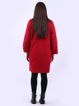 Double Breasted Plain Woolen Teddy Coat