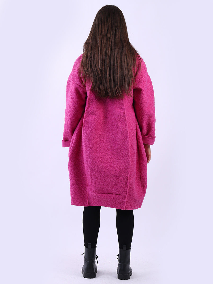 Ladies Cowl Neck Woolen Oversized Coat
