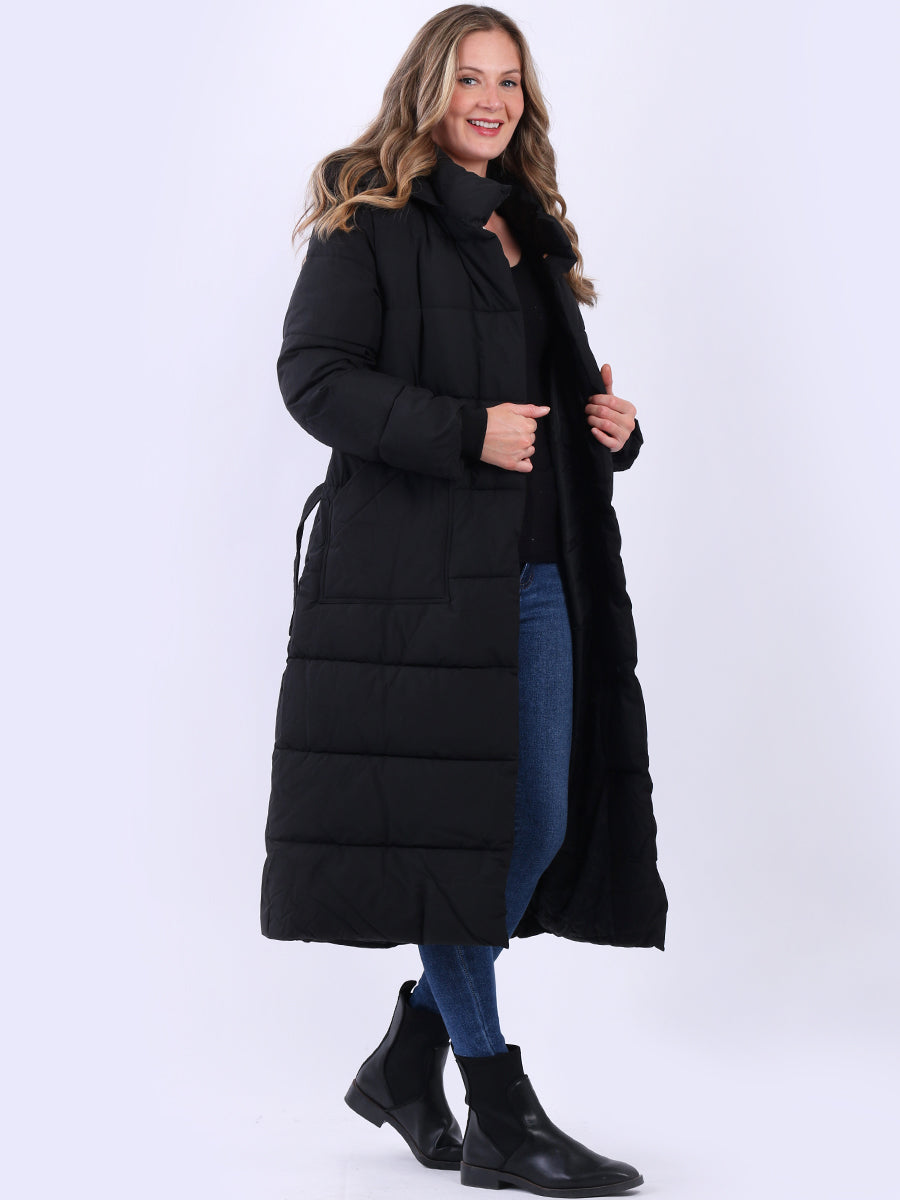 Made In Italy Women Oversized Puffer Padded Hoodie Coat