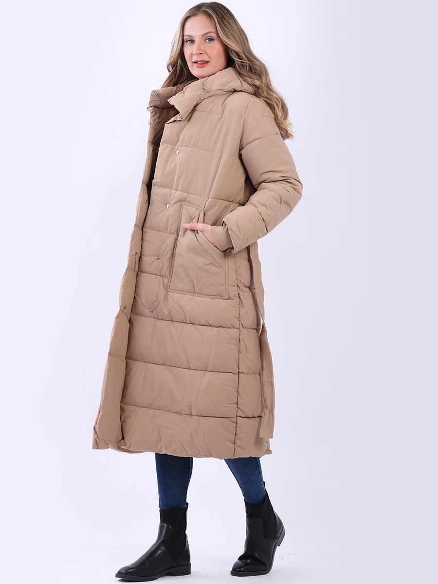 Made In Italy Women Oversized Puffer Padded Hoodie Coat