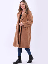 Italian Women Lagenlook Teddy Bear Woolen Coat