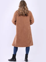 Italian Women Lagenlook Teddy Bear Woolen Coat