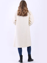 Italian Women Lagenlook Teddy Bear Woolen Coat