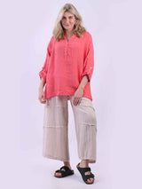 Plain Linen Raw Edges Linen Box Top