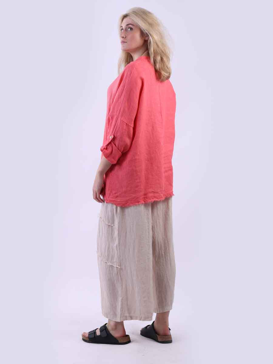 Plain Linen Raw Edges Box Top