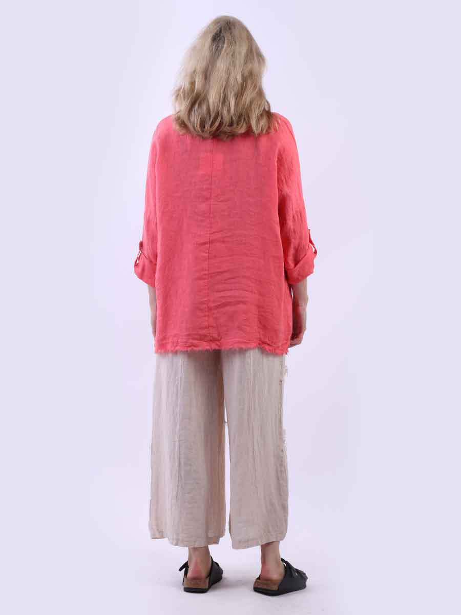 Plain Linen Raw Edges Box Top