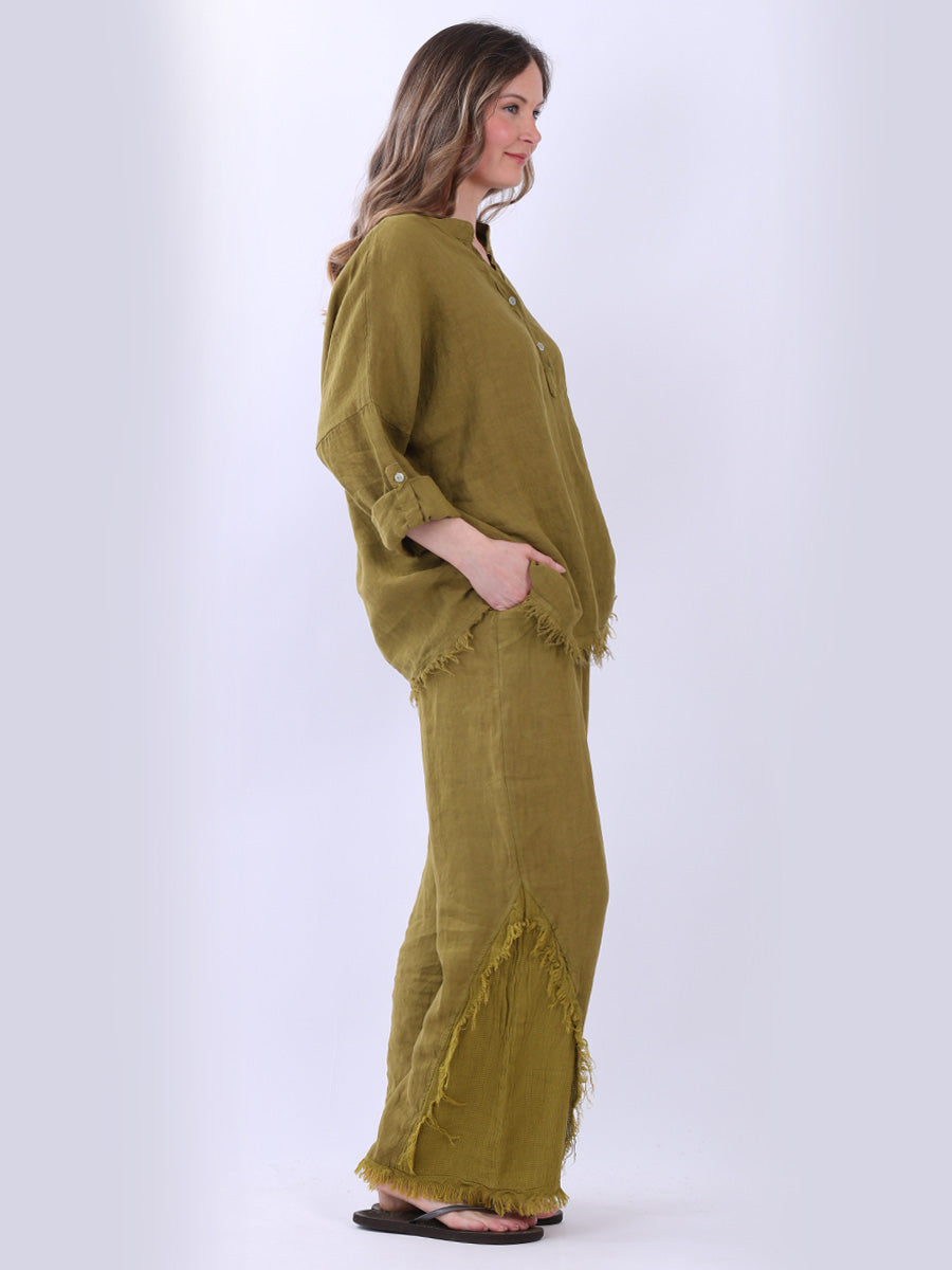 Plain Linen Raw Edges Box Top