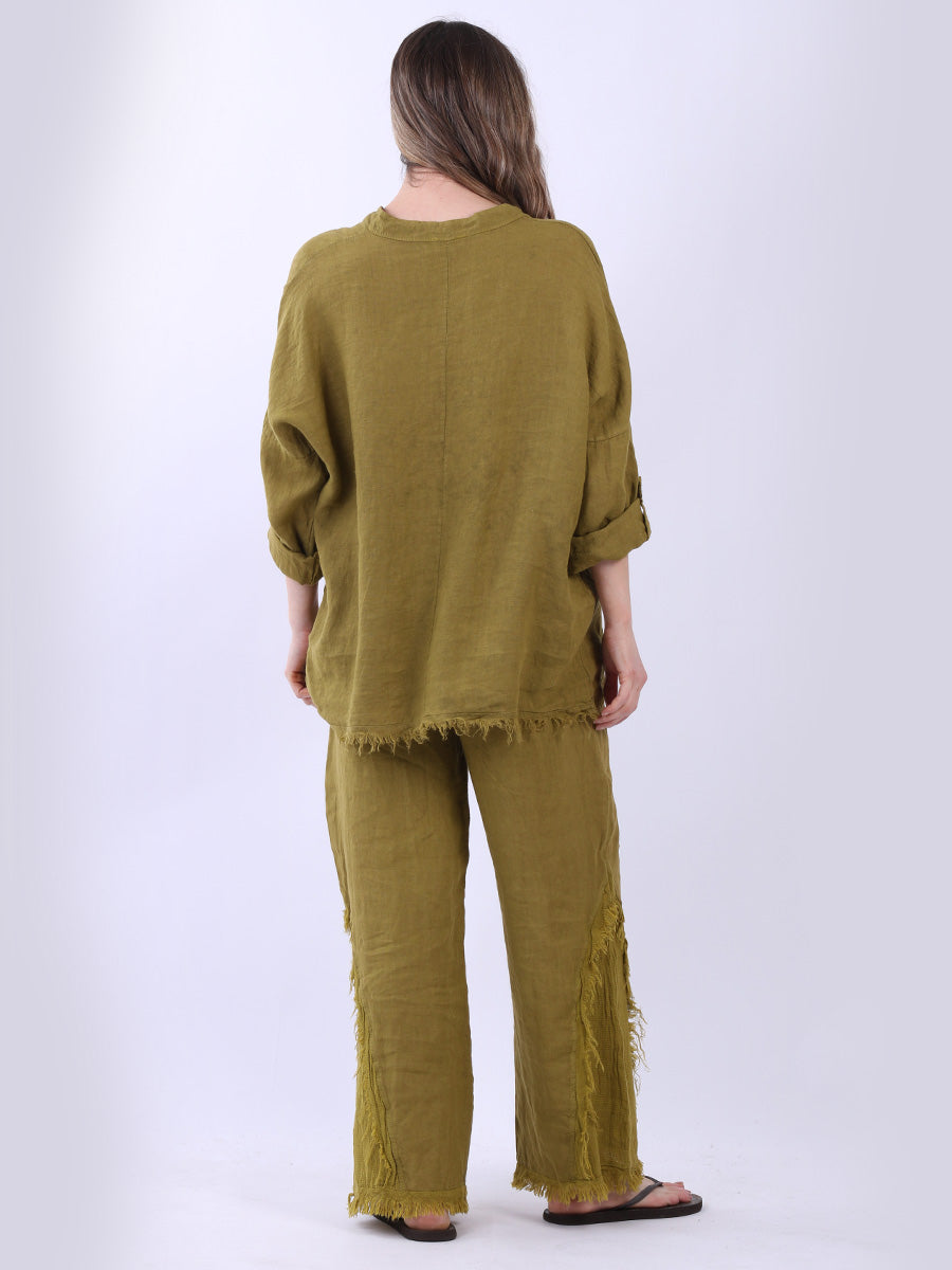 Plain Linen Raw Edges Box Top