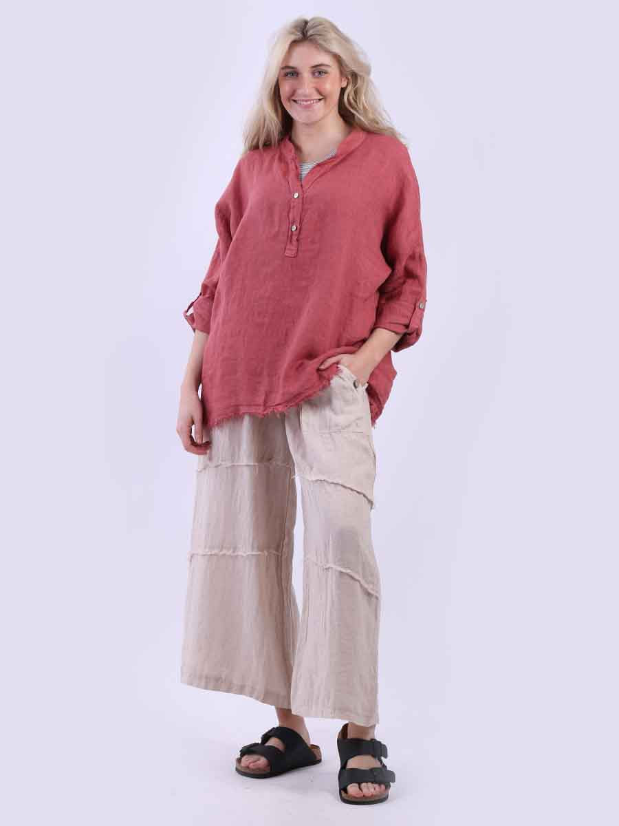 Plain Linen Raw Edges Linen Box Top