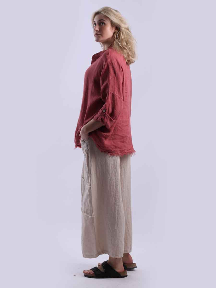 Plain Linen Raw Edges Box Top