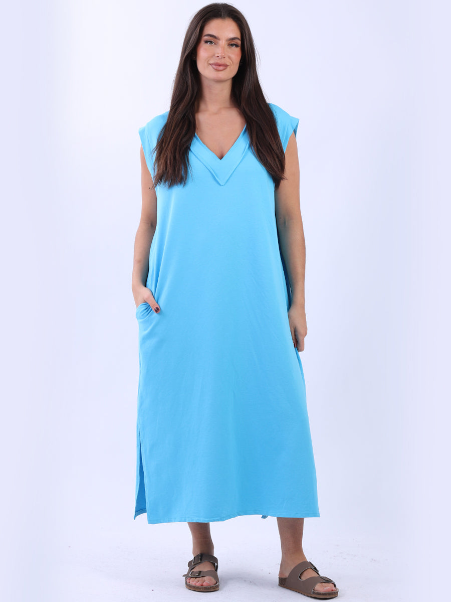 Sleeveless Women Dress Azure