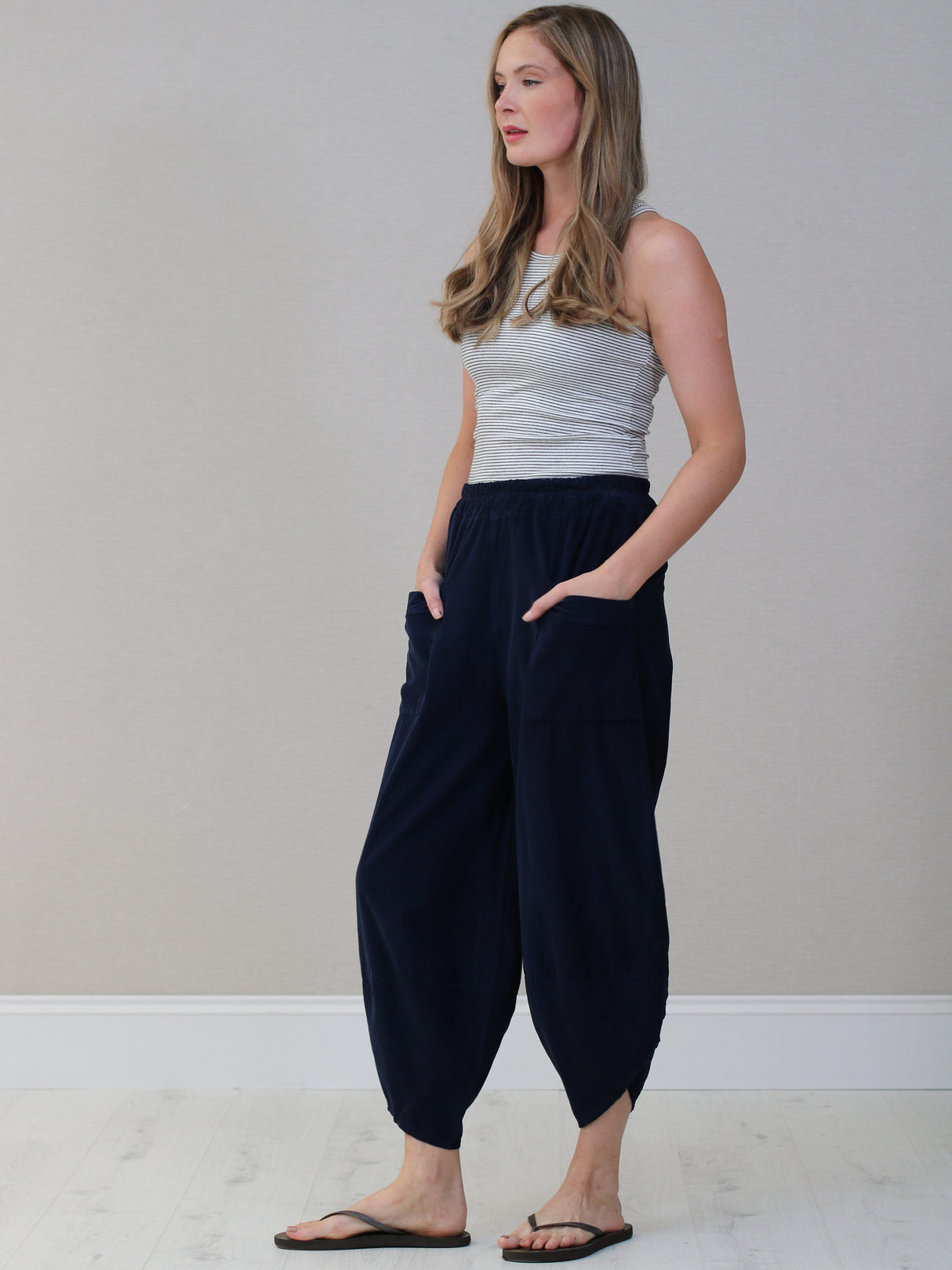 Women Solid Corduroy Cotton Trouser