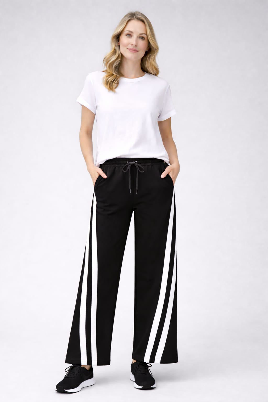 Cotton Knit Trouser Black
