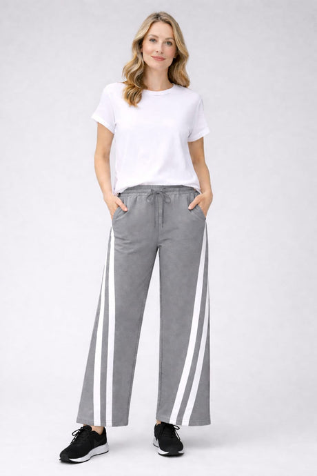 Cotton Knit Trouser Silver