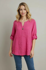 Cotton Tunic Top Fuchsia