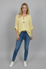 Cotton Tunic Top Yellow
