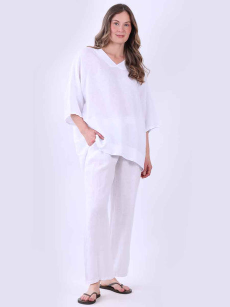 Oversized Satin Top White
